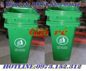 Thùng rác công cộng 100 lít, hàng mới về