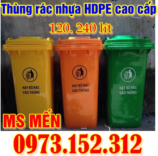 thung rac cong cong 120, 240 lit