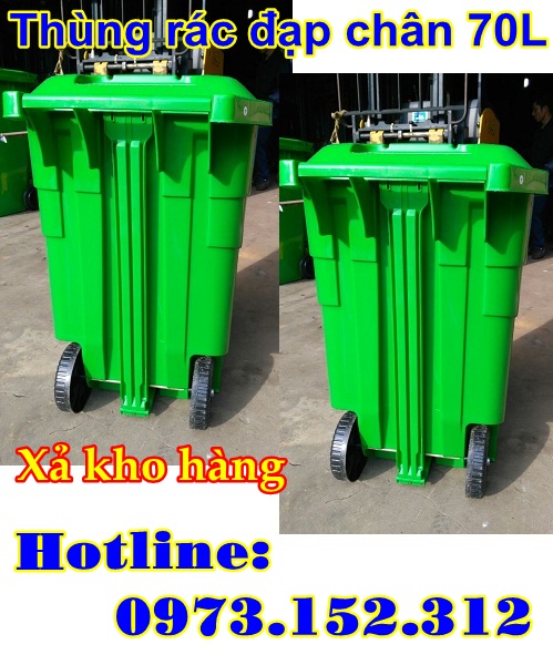 Thùng rác nhựa HDPE cao cấp 70 lít
