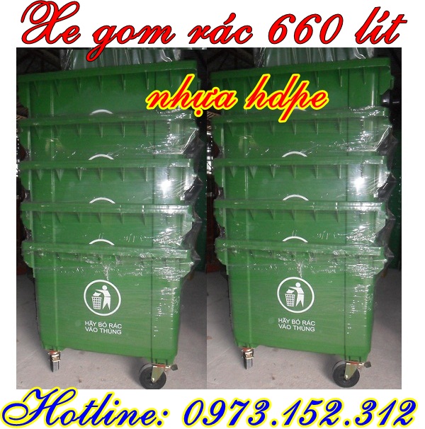 Thùng rác nhựa HDPE 660 lít