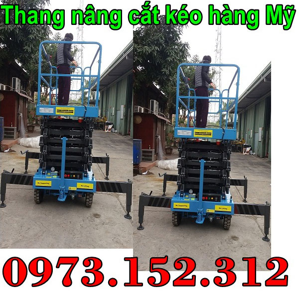 Xe nâng cắt kéo cao 12m hang Mỹ giá rẻ