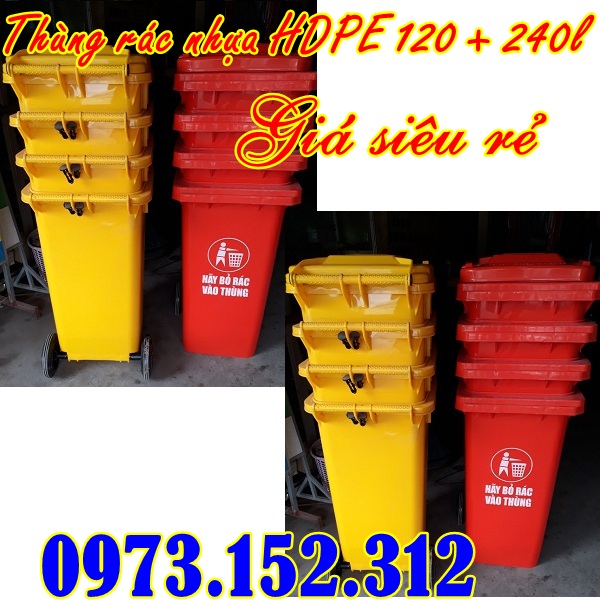 Thùng rác nhựa HDPE cao cấp giá rẻ tại Hà Nội và Sài Gòn