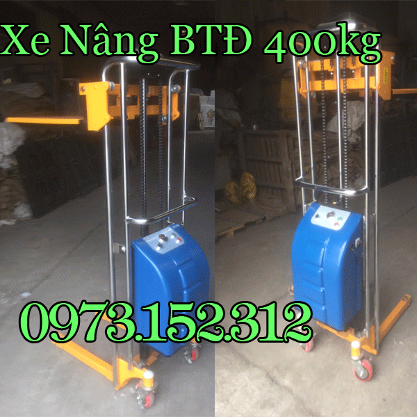 Xe nâng bán tự động mini 400 kg giá rẻ
